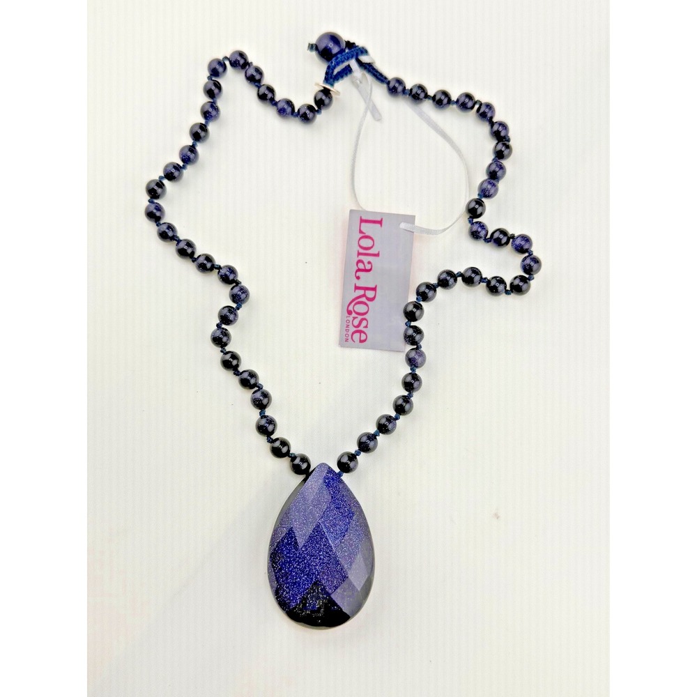 Lola Rose Purple Blue Stone Necklace With Tags 19"‎